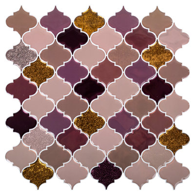 Carreau de mosaïque en pvc à écorce en pvc 10 po x 10 po