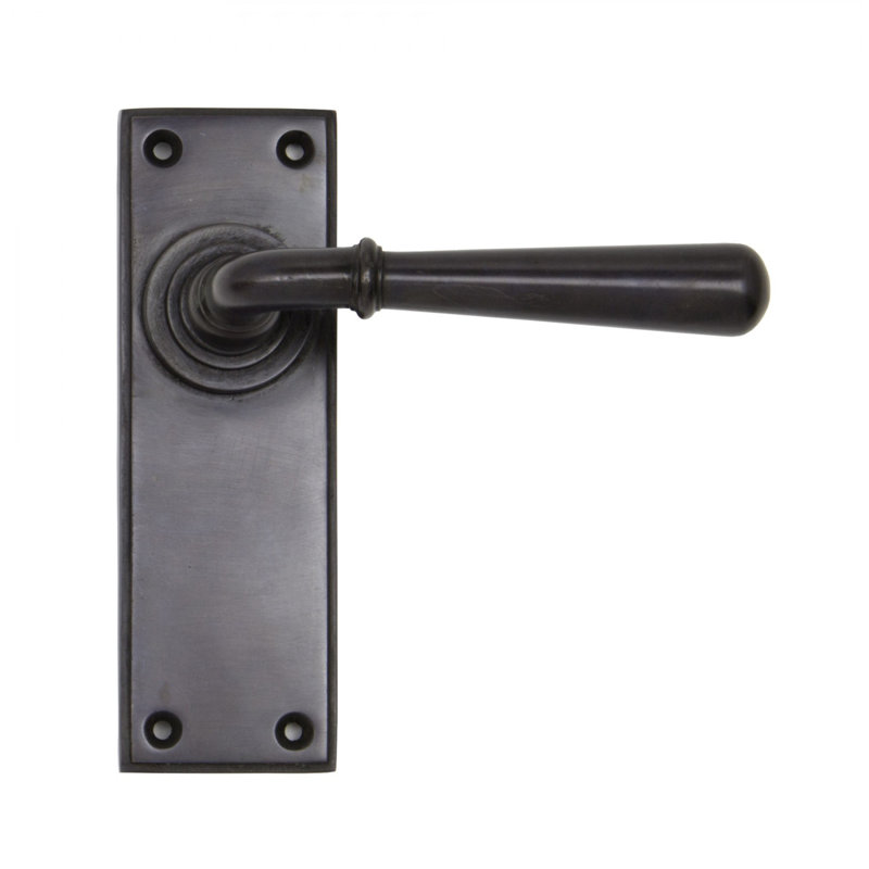 Newbury Door Handle Kit, Aged Bronze