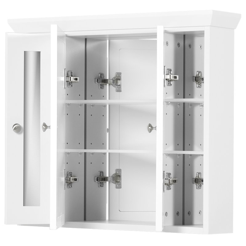 Armoire à pharmacie à fixation murale Simplicity, Blanc satiné, H 27 po x l 30 po x P 6,5 po