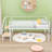 Twin Mid Loft Bed With Integrated Storage Stairs And Guardrails-295147073