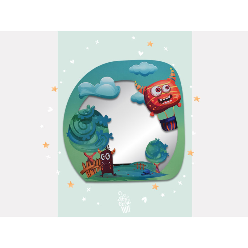 Miroir d'appoint mural en bois Courtdale