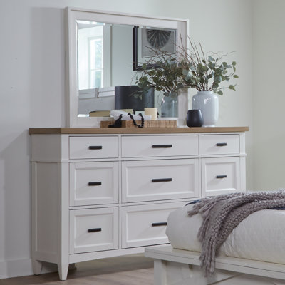 Commode 9 tiroirs avec miroir Bankhead