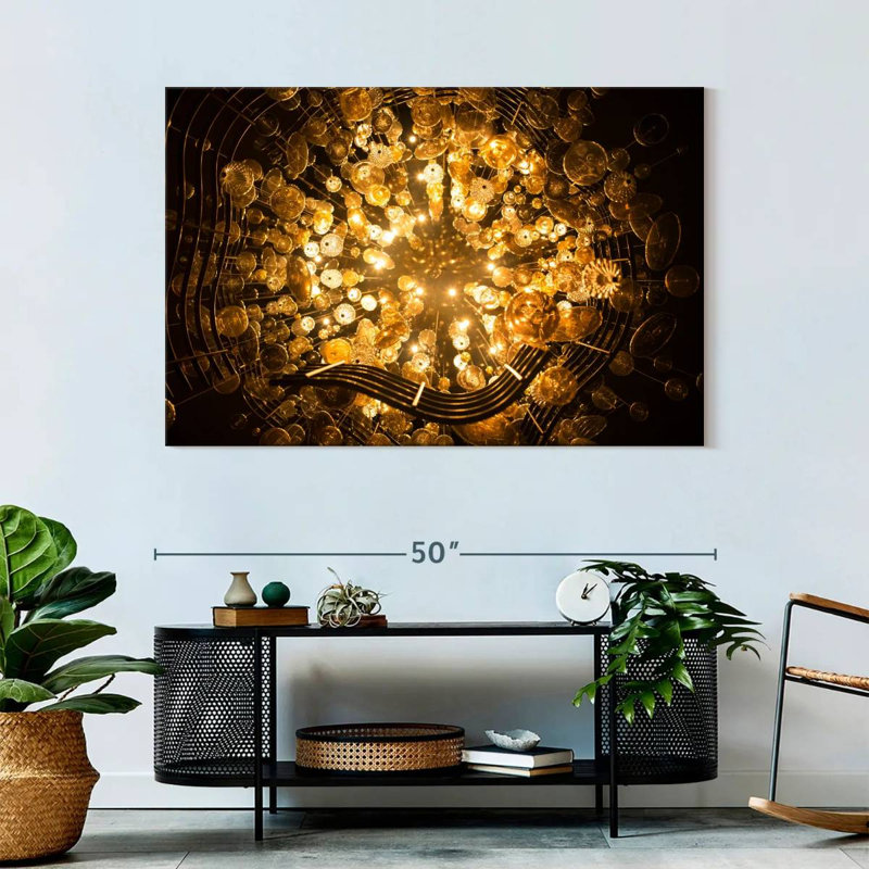 Kerner Golden Chandelier Light, 32" H x 48" W
