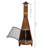  70'' H x 23.5'' W 70" Rust Patina Finish Steel Wood-Burning Chiminea with Spark Screen-1797306122
