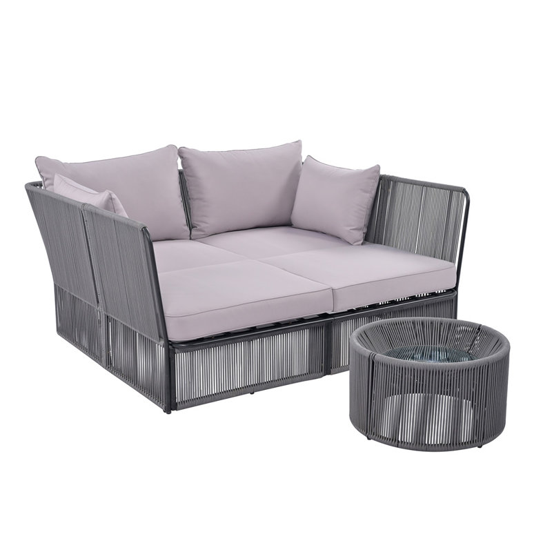 Chaise longue d'extérieur Avesta, Gris