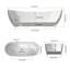 Baignoire autoportante en acrylique 70 po-133058659