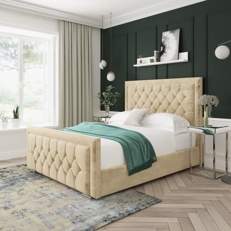 Upholstered Bed, Cream, Kingsize (5')