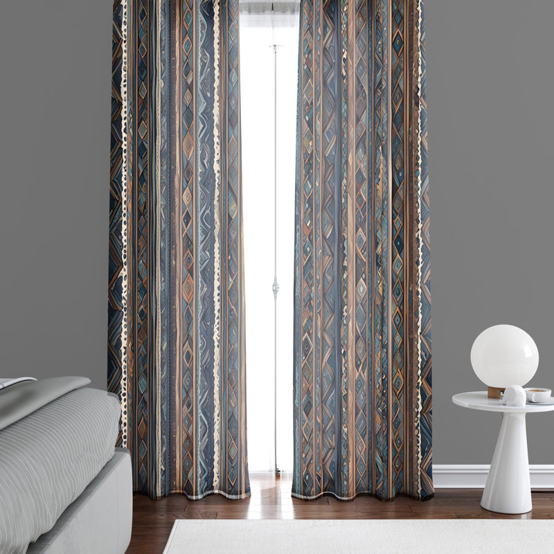 Paire de rideaux semi-transparents Elissavet, L 20 po x L 82 po