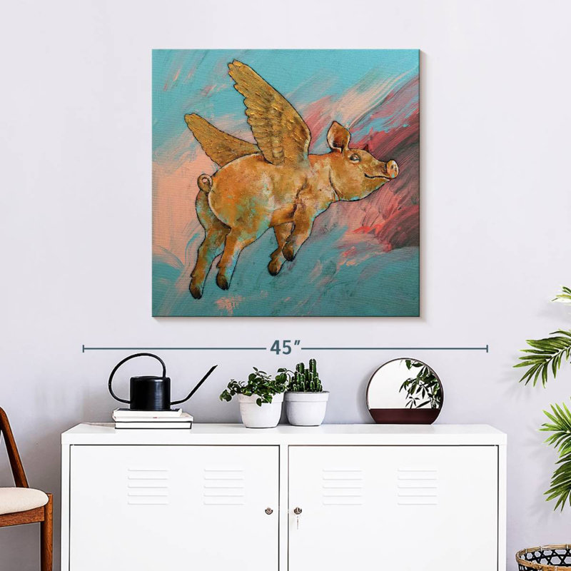 Cochon volant Ketti, H 30 po x l 30 po