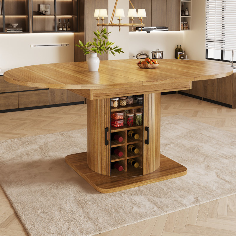 Extendable Dining Table, Dark Brown