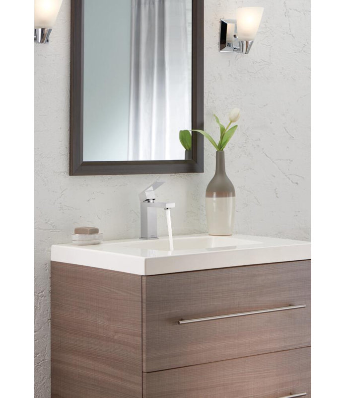 Robinet de salle de bain noir mat Ara, robinet de lavabo monotrou pour meuble-lavabo, ensemble de drain à bouton-poussoir en métal, chrome