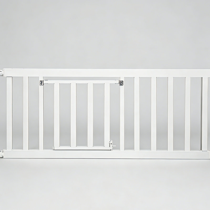 Barrière de sécurité blanche en métal pour animaux