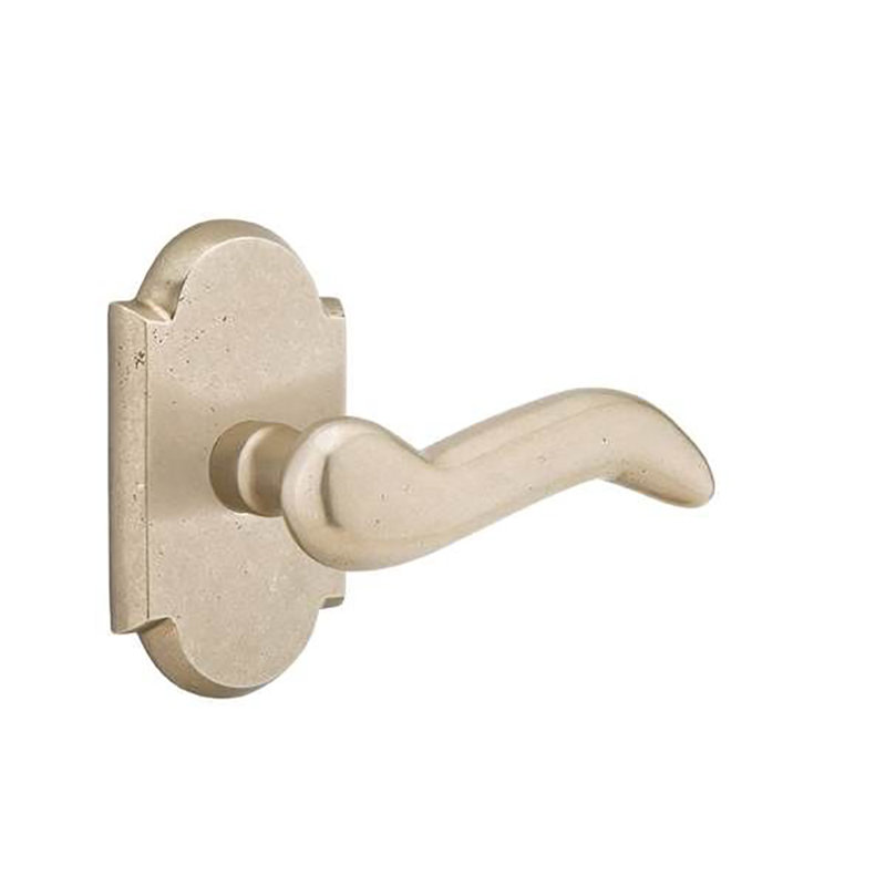Poignée de porte avec rosette Cody, Droite, Cascade bronze blanc