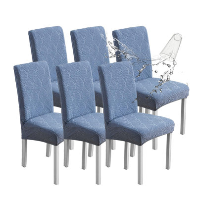 Housses de chaise de salle à manger imperméables, housses de chaise pour salle à manger, housse extensible pour chaise Parsons, amovible, lavable (bleu)