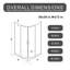 Cabine de douche d'angle, porte de douche, porte de douche quart de tour coulissante double en verre trempé de 1/4 po (6 mm)