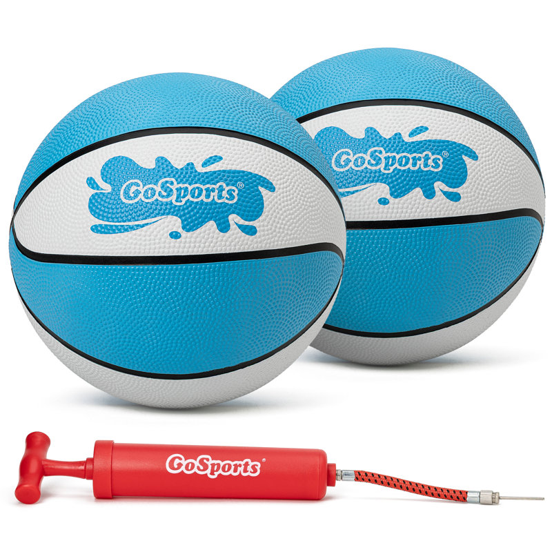 Paquet de 2 balles de basketball GoSports - bleu - taille 6 (9 pouces)