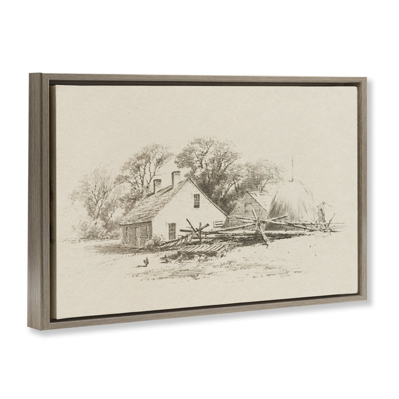 Cadre flottant Cottage, H 17 po x l 25 po, Cadre flottant orme Montalcino
