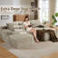Canapés modulaires confortables Boneless Couch pour le salon, canapé modulaire en U en forme de nuage, canapé modulaire minimaliste avec assise profonde-129052868-129052869