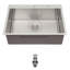 Évier de cuisine encastré 30 po x 22 po x 9 po à cuve simple en acier inoxydable de calibre 16 30 po