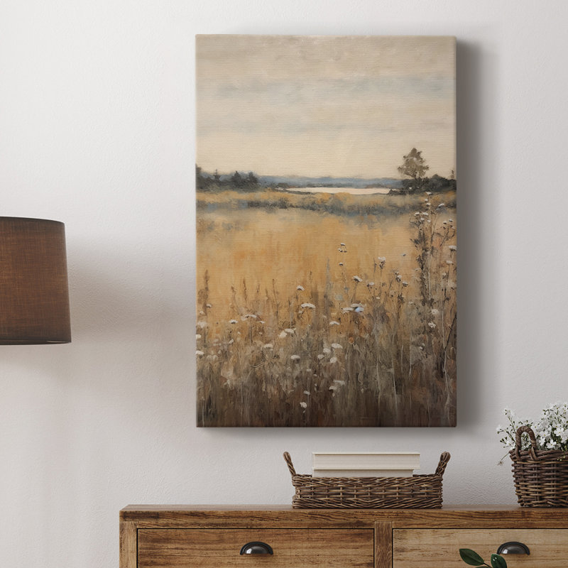 Paysage rétro d'époque XIX - galerie Cavas, H 18 po x l 12 po
