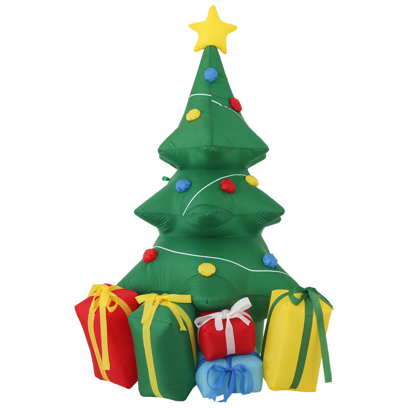 Arbre de Noël gonflable avec boîtes-cadeaux, décoration d'extérieur pour arbre de Noël gonflable à DEL