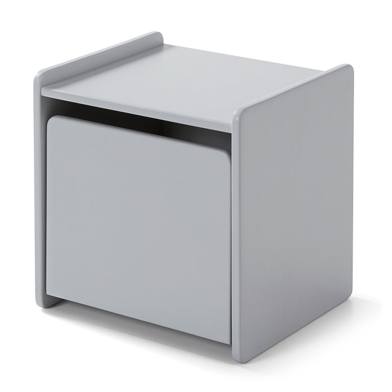 Kiddy Bedside Table, Light Grey