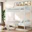 Lits gain de place, Twin XL, cadre en métal, barrière de sécurité incurvée moderne pour la maison-40690630