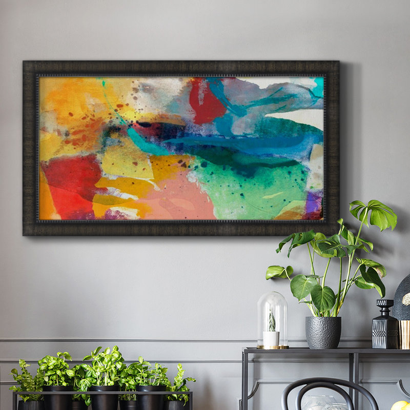Toile encadrée de qualité supérieure d'observation 6 - prête à être accrochée, Noir, H 25 po x l 45 po x P 1 po