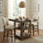 Caomhan Contemporary 39.4" Square Counter Height Dining Table With Shelves
