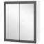 Armoire à pharmacie avec miroir Kleankin, armoire à miroir murale de 27 po x 30 po, armoire de salle de bain murale avec rangement, portes doubles et 2 tablettes réglables