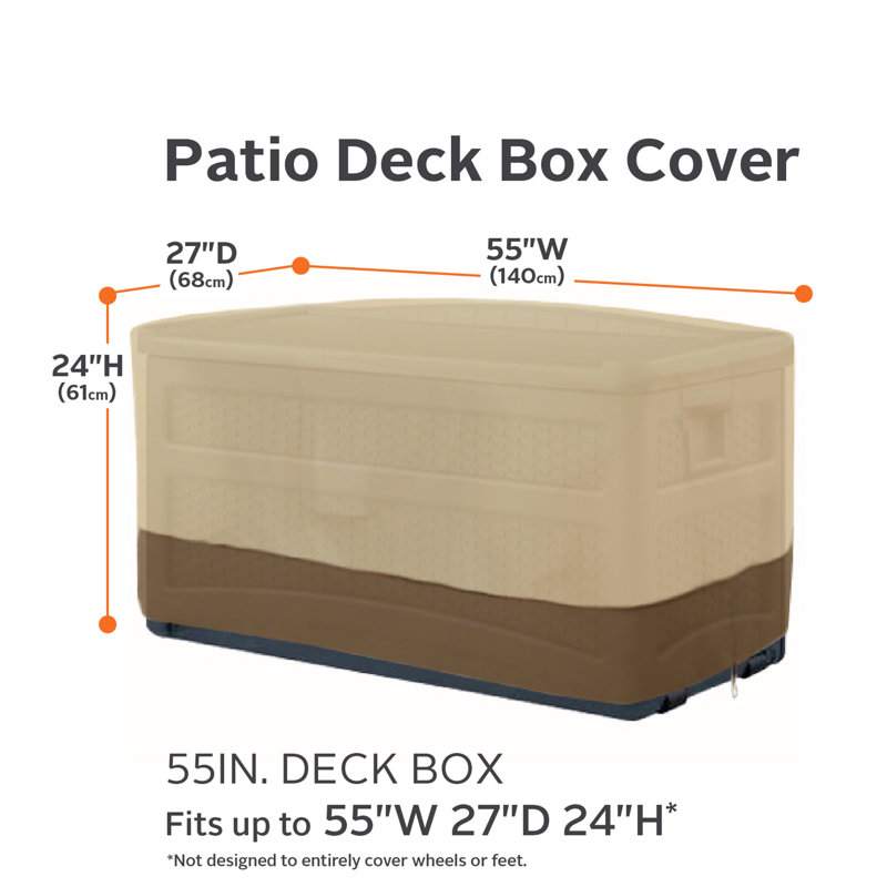 Housse pour boîte de patio d'extérieur Paulding, H 24 po x l 55 po x P 27 po
