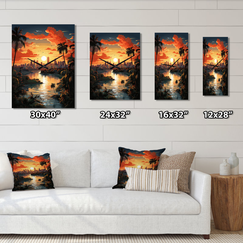 Horloge murale Lyndale - Cityscapes, H 40 po x l 30 po x P 1 po