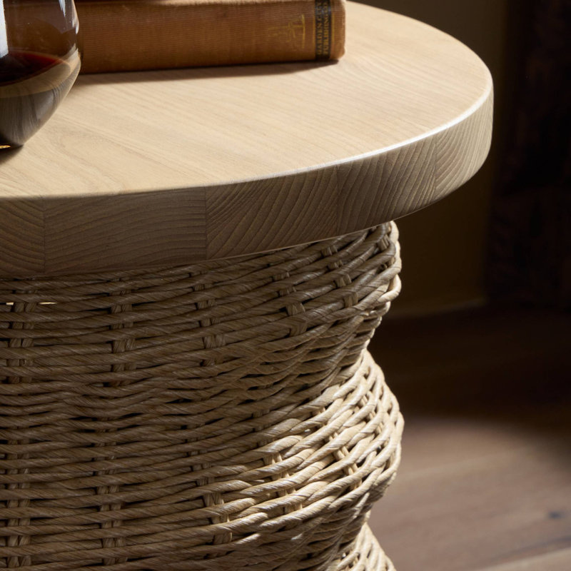 Brailey End Table-Smoked Natural Sungkai, Smoked Natural Sungkai