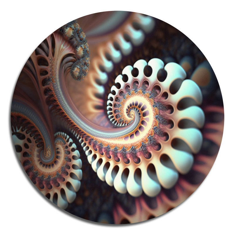 Pastel fractal infini II - impression sans cadre, L 23 po x H 23 po