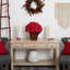 Arrangement floral poinsettia dans un vase