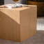 Ensemble de 2 tables basses gigognes en bois, style cube, en MDF avec autocollant imitation bois, idéales pour les petits espaces - Entièrement assemblées, parfaites pour le salon ou la chambre.