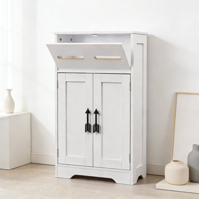 Porte-papier hygiénique de grande capacité et organisateur de rangement de salle de bain avec couvercle de trappe, conception imperméable pour rangement multi-rouleaux et serviettes en papier