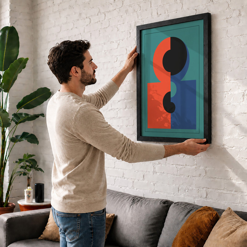 Balance And Duality Geometric - Print, A1 - 84.1 x 59.4 cm, Oak