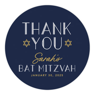 40 Piece Disposable Paper Plastic Paper Bar and Bat Mitzvah Disposable Party Supplies for Guests
