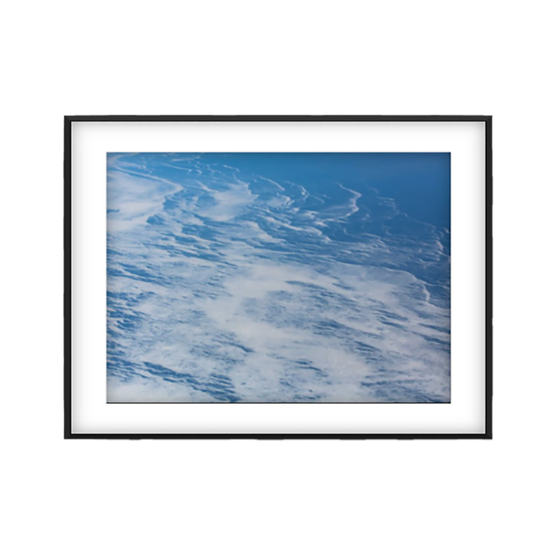 Glacier 4 Print by Francis Augustine, Black Framed Paper, White, 48" H x 72" W x 0.8" D