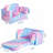 Compression Modular Kids Sofa, Perfect Sleeper Extra Convertible Sofa To Lounger, Comfy 2-In-1 Flip Open Couch Sleeper For Kids Pink Small Sofa