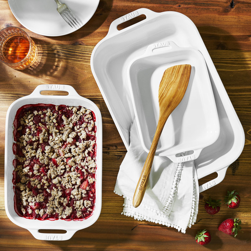 Ceramique Ovenware Set 3 Piece, White