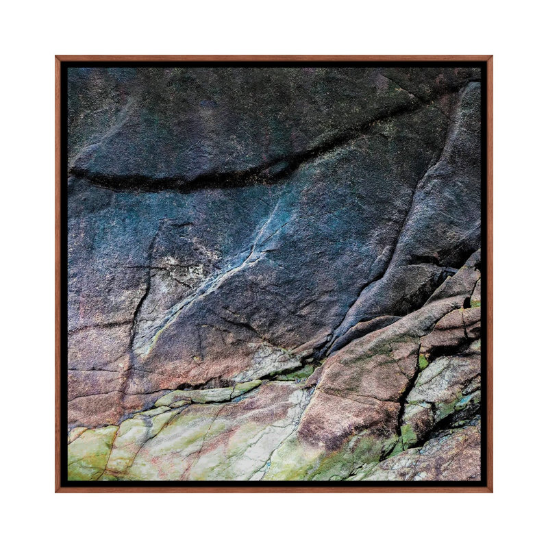 «Mineral Memory II», reproduction d'art sur toile encadrée, 26" x 26", Framed Canvas, Brown