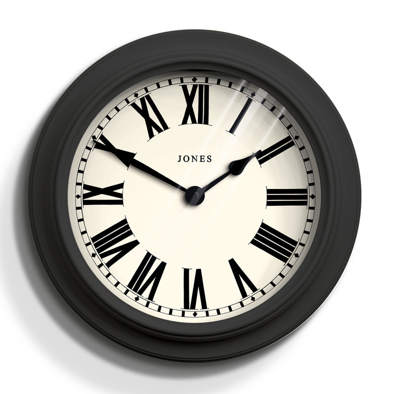 Opera Acrylic Wall Clock, Dark Grey