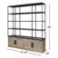 Bibliothèque standard en bois massif Alex H 90 "x l 81,5"