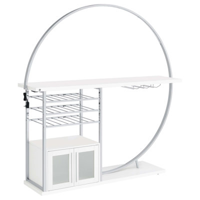 Casey White 2-Door LED Home Bar