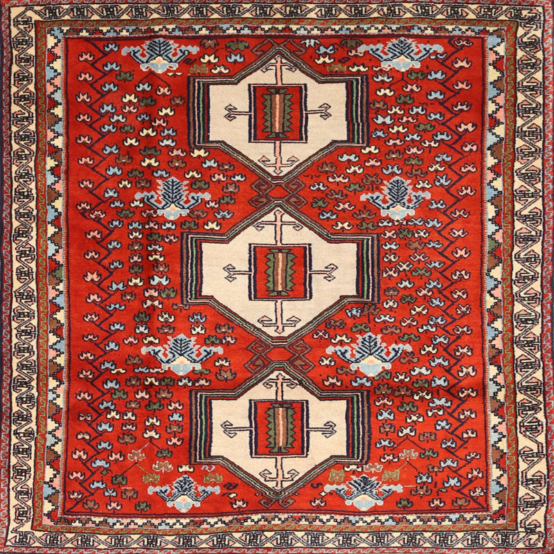 Southwestern Indoor Rug, Square 6'