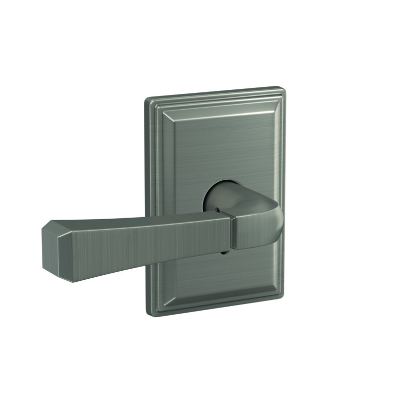 Custom Rivington Lever with Grandville Rose Passage And Privacy Lock, Satin Nickel