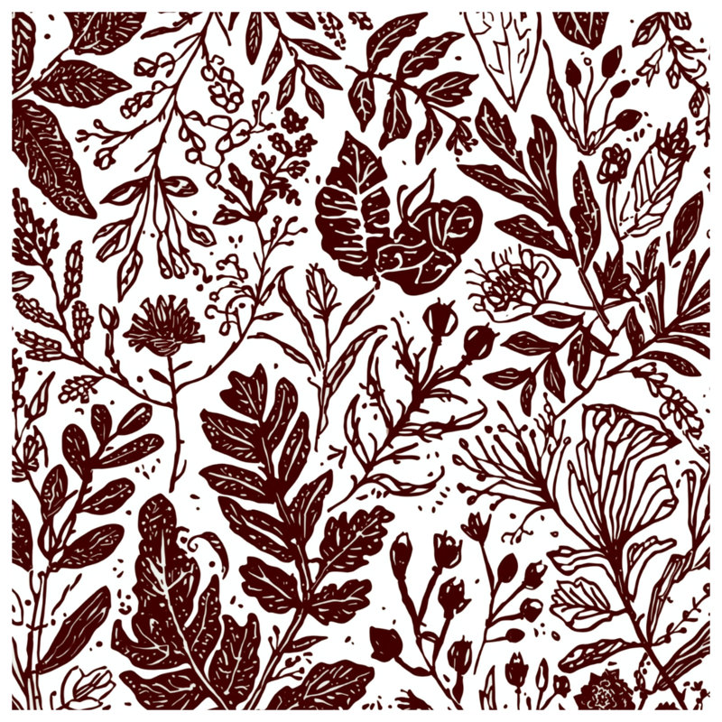 Toile de galerie à motif de feuilles botaniques en plusieurs tailles, 16 po x 20 po
