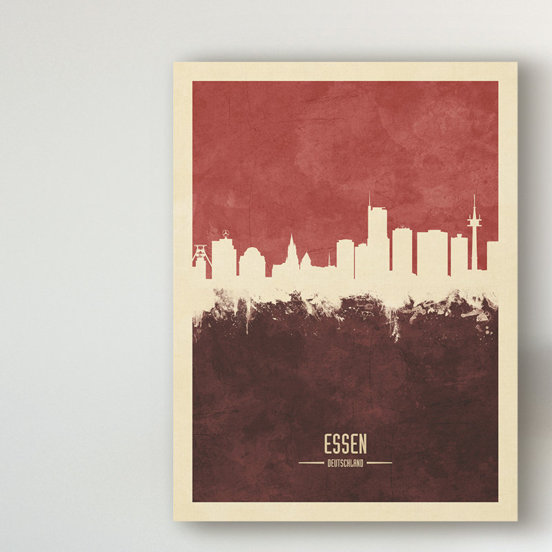 « essen germany germany red ii », impression sur toile tendue, H 19 po x l 14 po x P 2 po